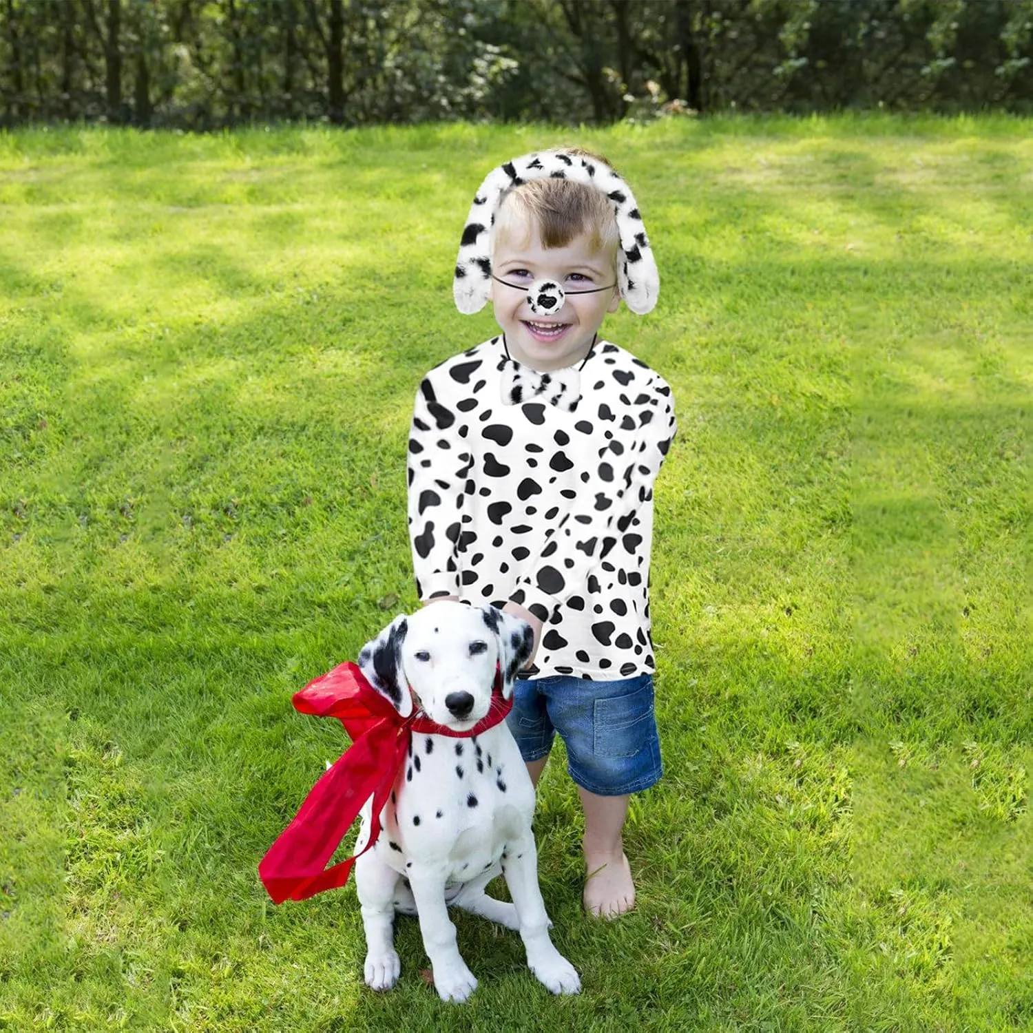 101 Days of School Dalmatian Costume Kids Girls Halloween Dalmatians Dog Shirt Tutu with Accessories