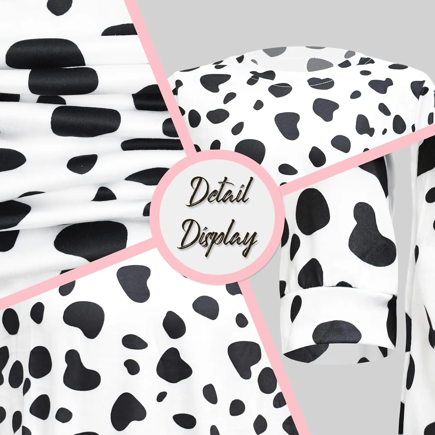 101 Days of School Dalmatian Costume Kids Girls Halloween Dalmatians Dog Shirt Tutu with Accessories