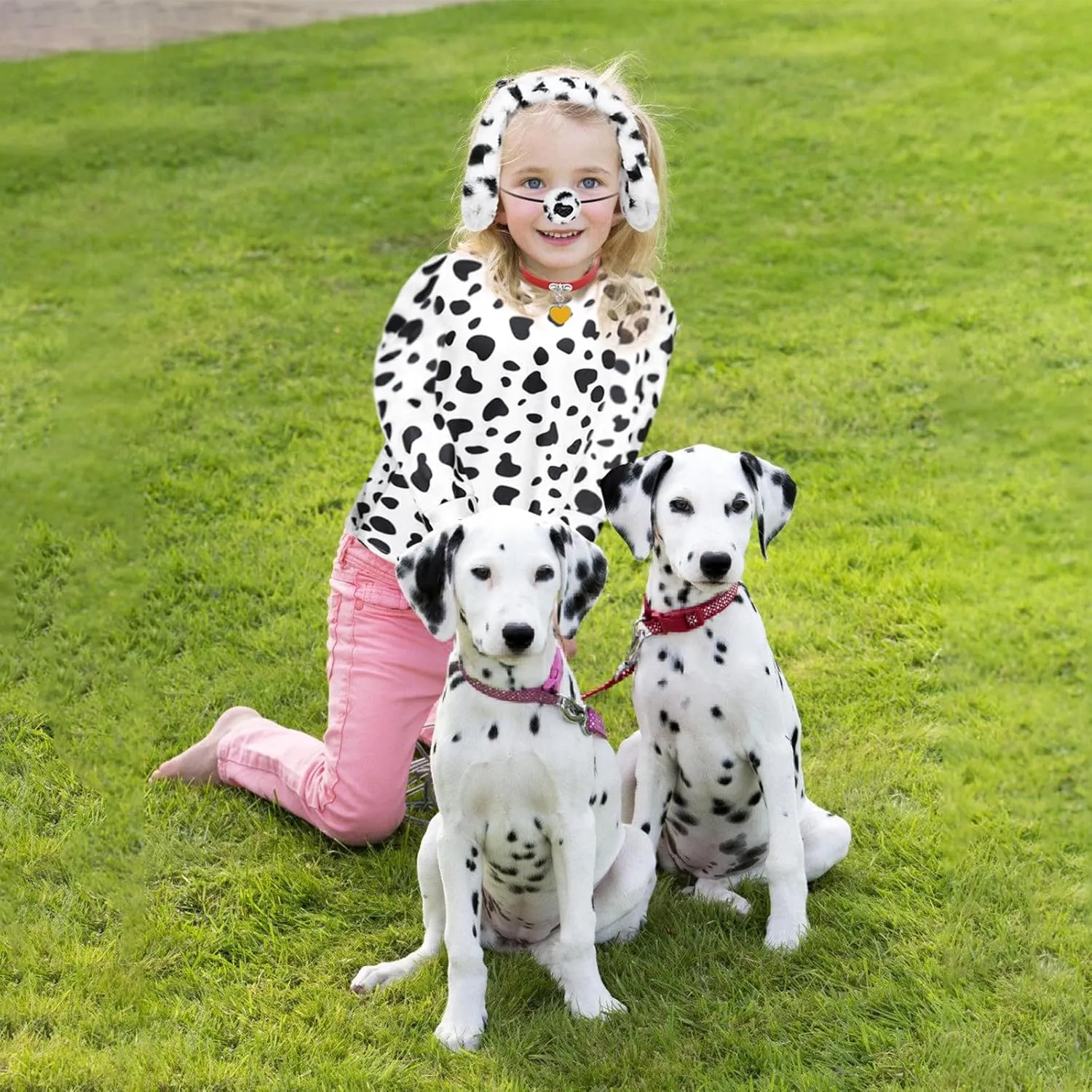 101 Days of School Dalmatian Costume Kids Girls Halloween Dalmatians Dog Shirt Tutu with Accessories