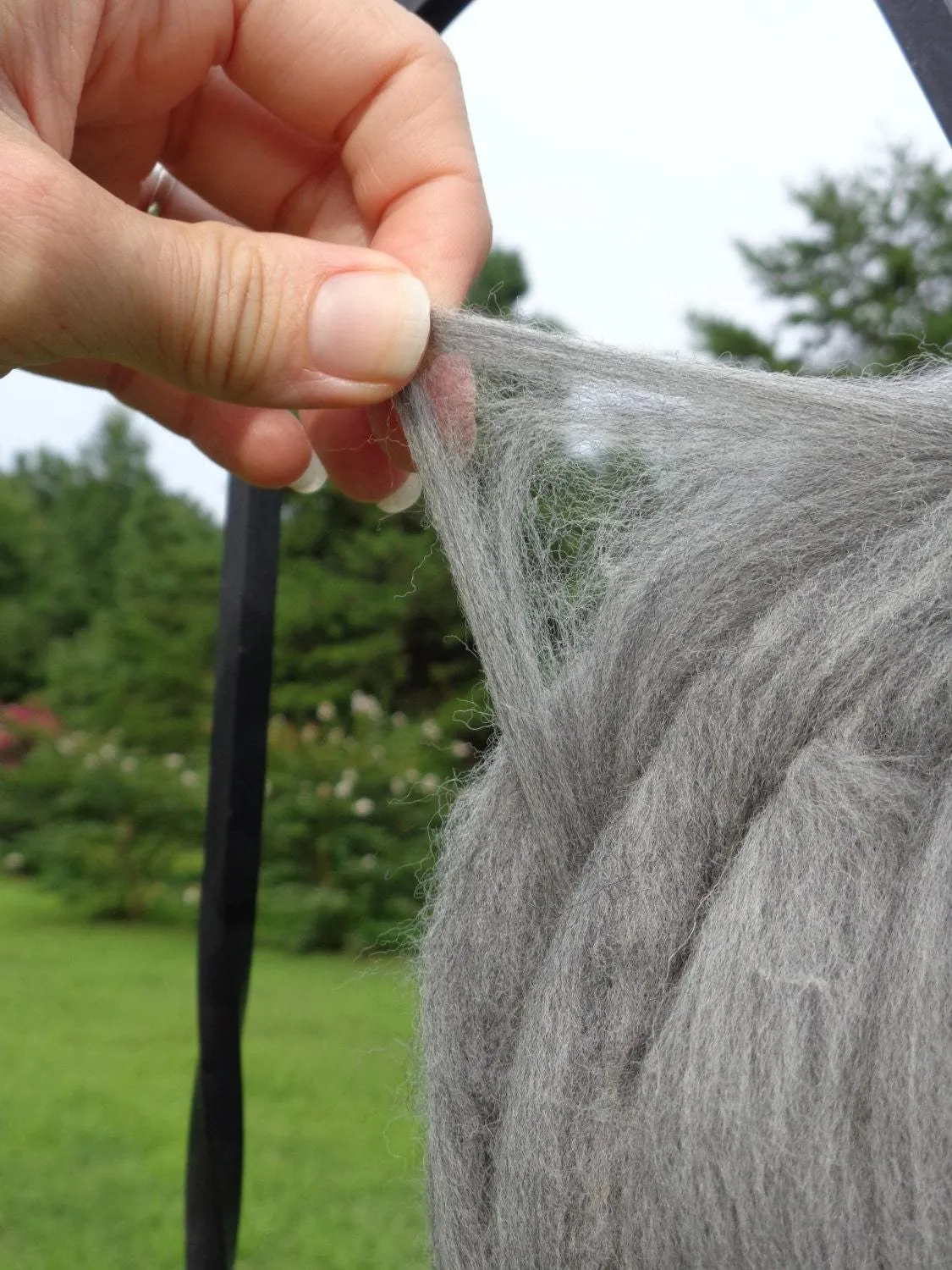 4 oz  ounces  Gray Merino Wool Top Roving Fiber Spinning, Felting , weaving, dolls, Crafts USA -SALE! Blogger Favorite 5 Stars!
