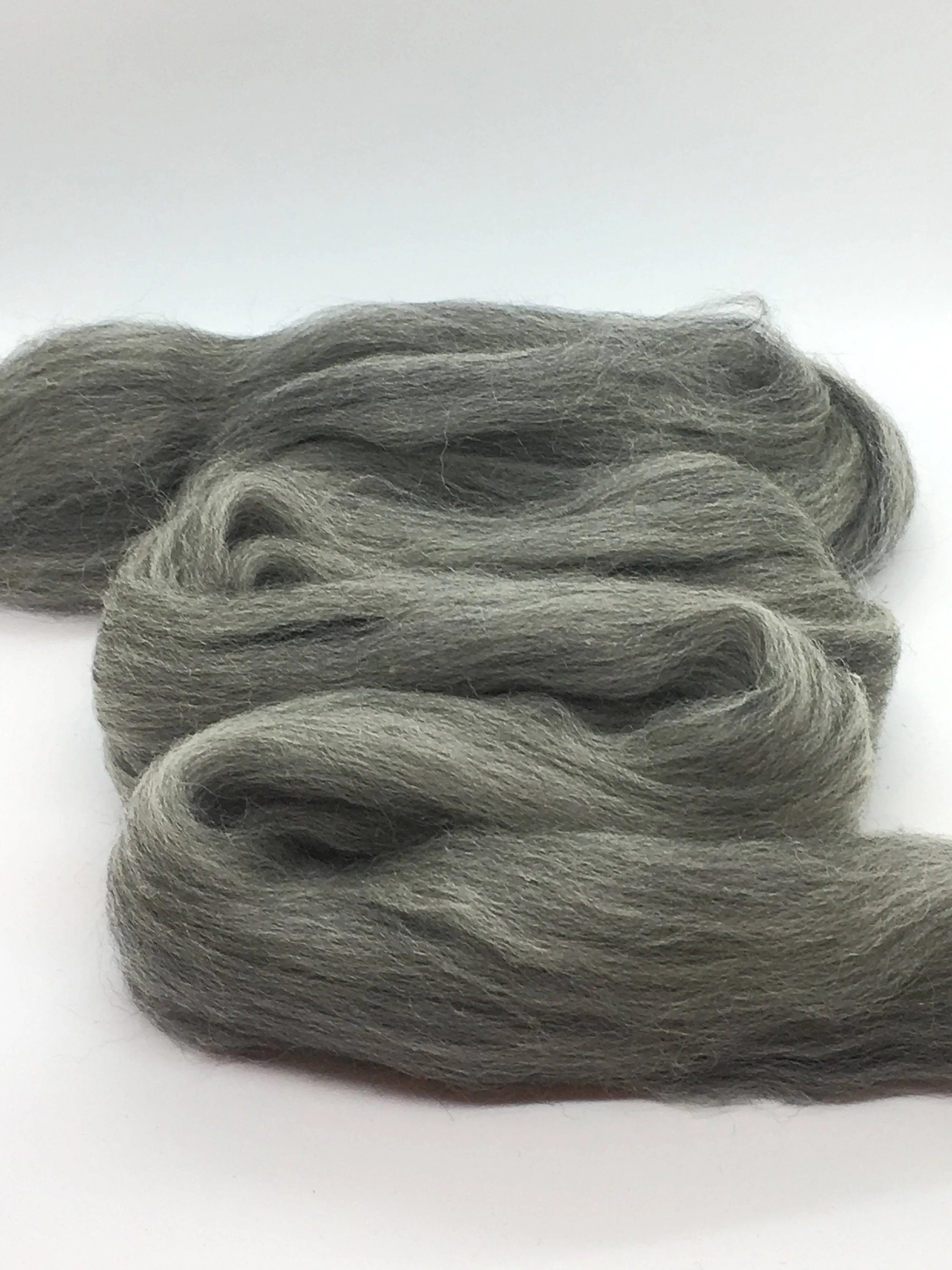 4 oz  ounces  Gray Merino Wool Top Roving Fiber Spinning, Felting , weaving, dolls, Crafts USA -SALE! Blogger Favorite 5 Stars!