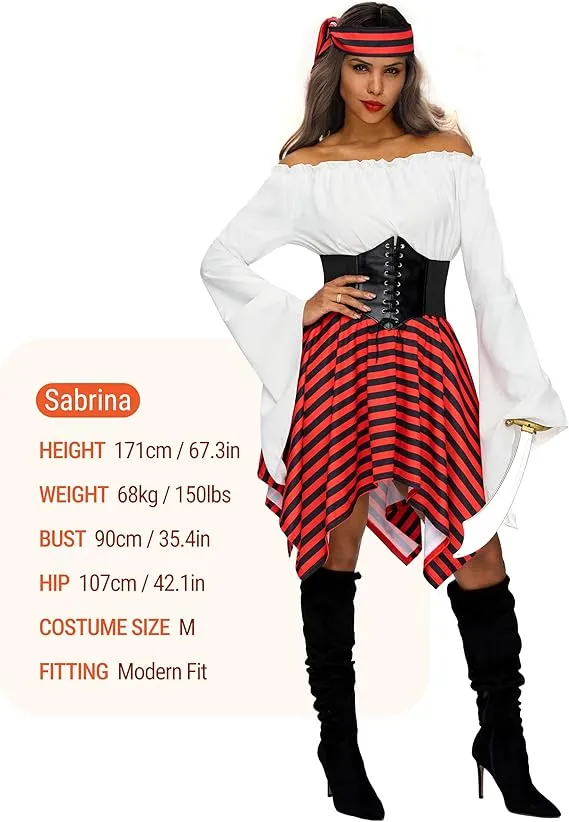 Adult Women Halloween Renaissance Pirate Costume