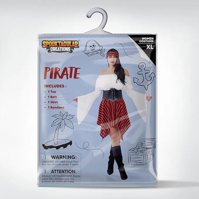 Adult Women Halloween Renaissance Pirate Costume