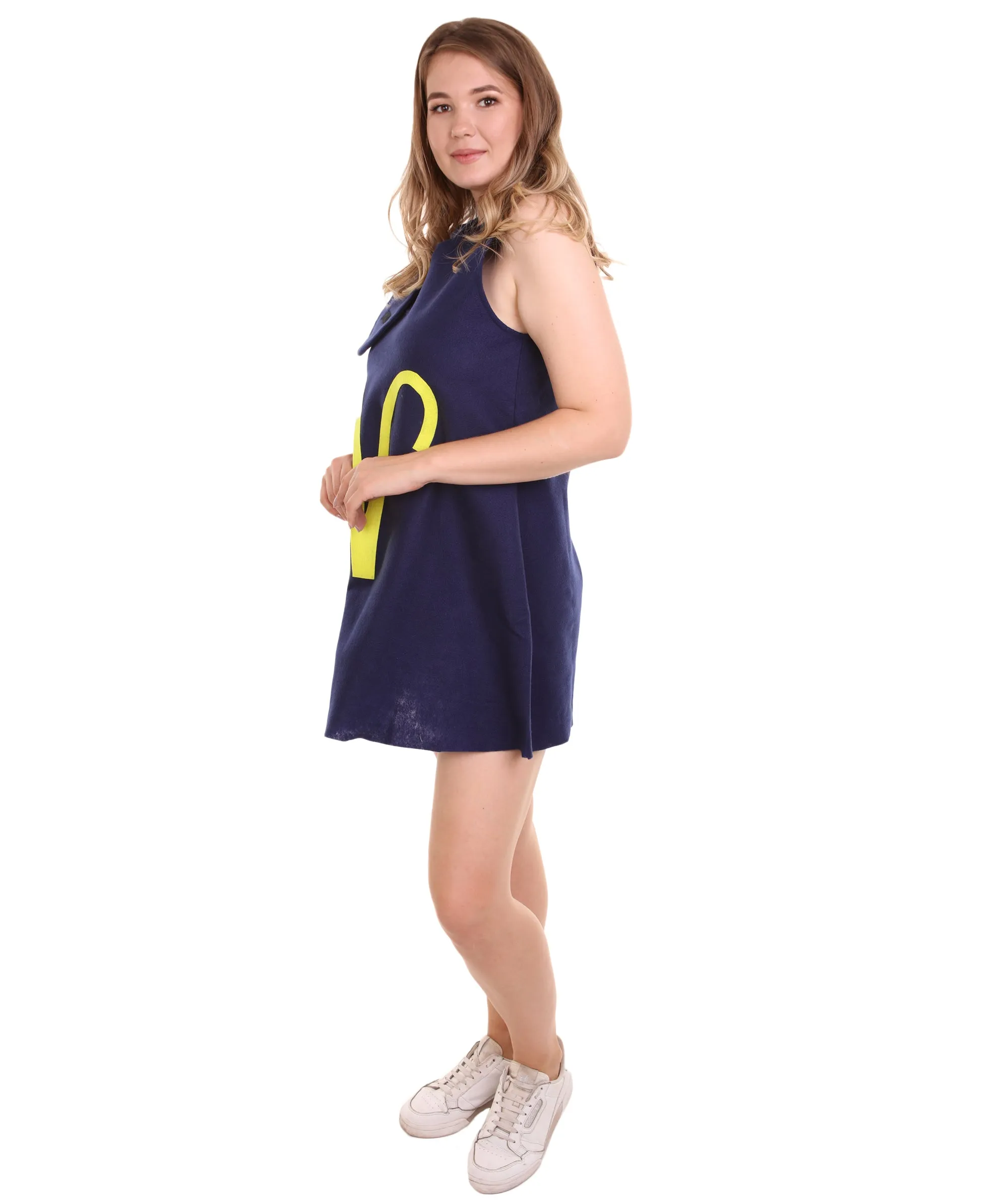 Adult Women's 12 Constellation of Aries Party Troll Dress Costume | Blue Halloween Costume