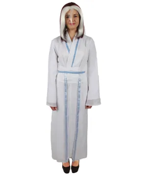 Adult Women’s Chinese Mythological Snake Animated Movie White & Silver Costume