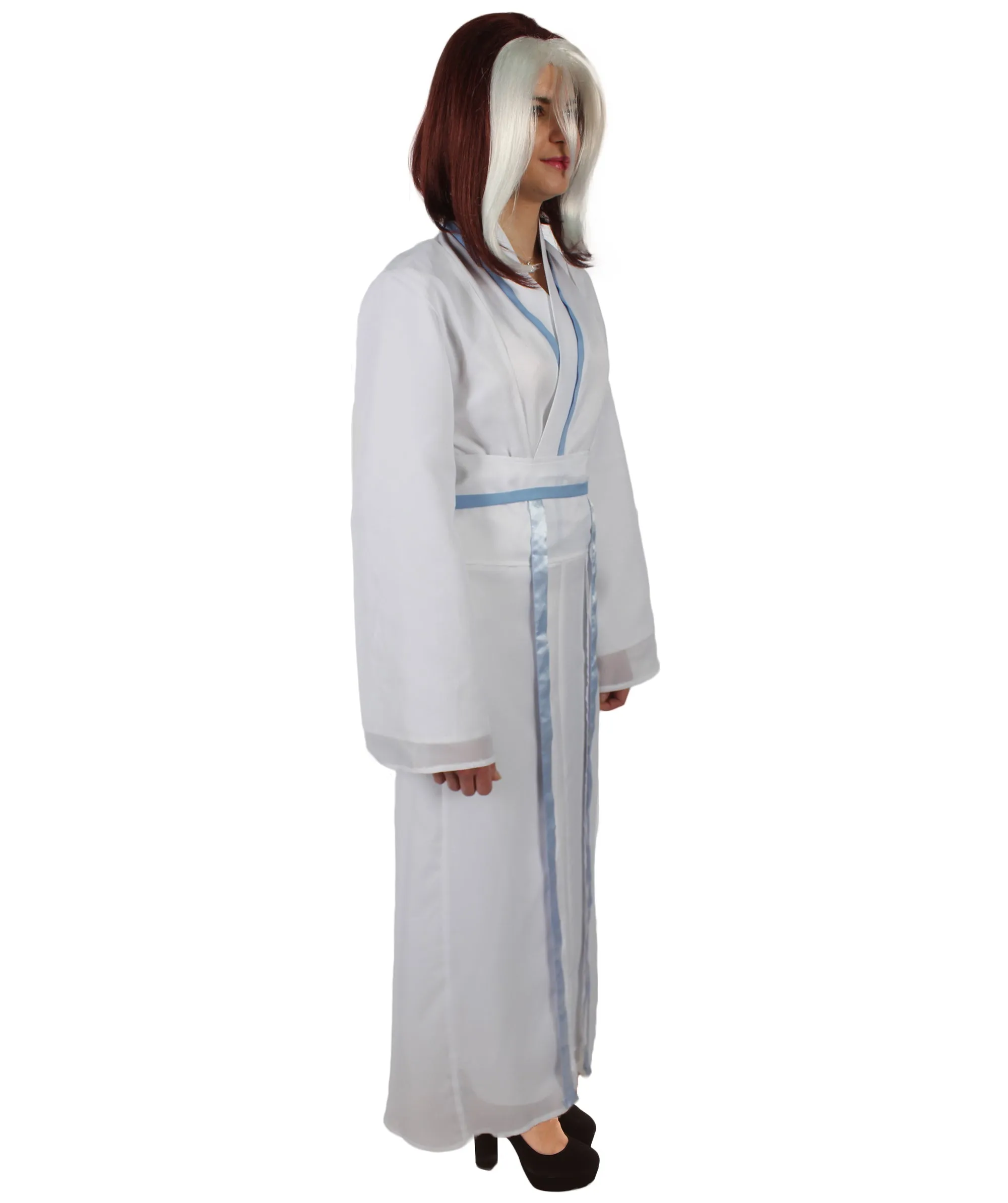 Adult Women’s Chinese Mythological Snake Animated Movie White & Silver Costume
