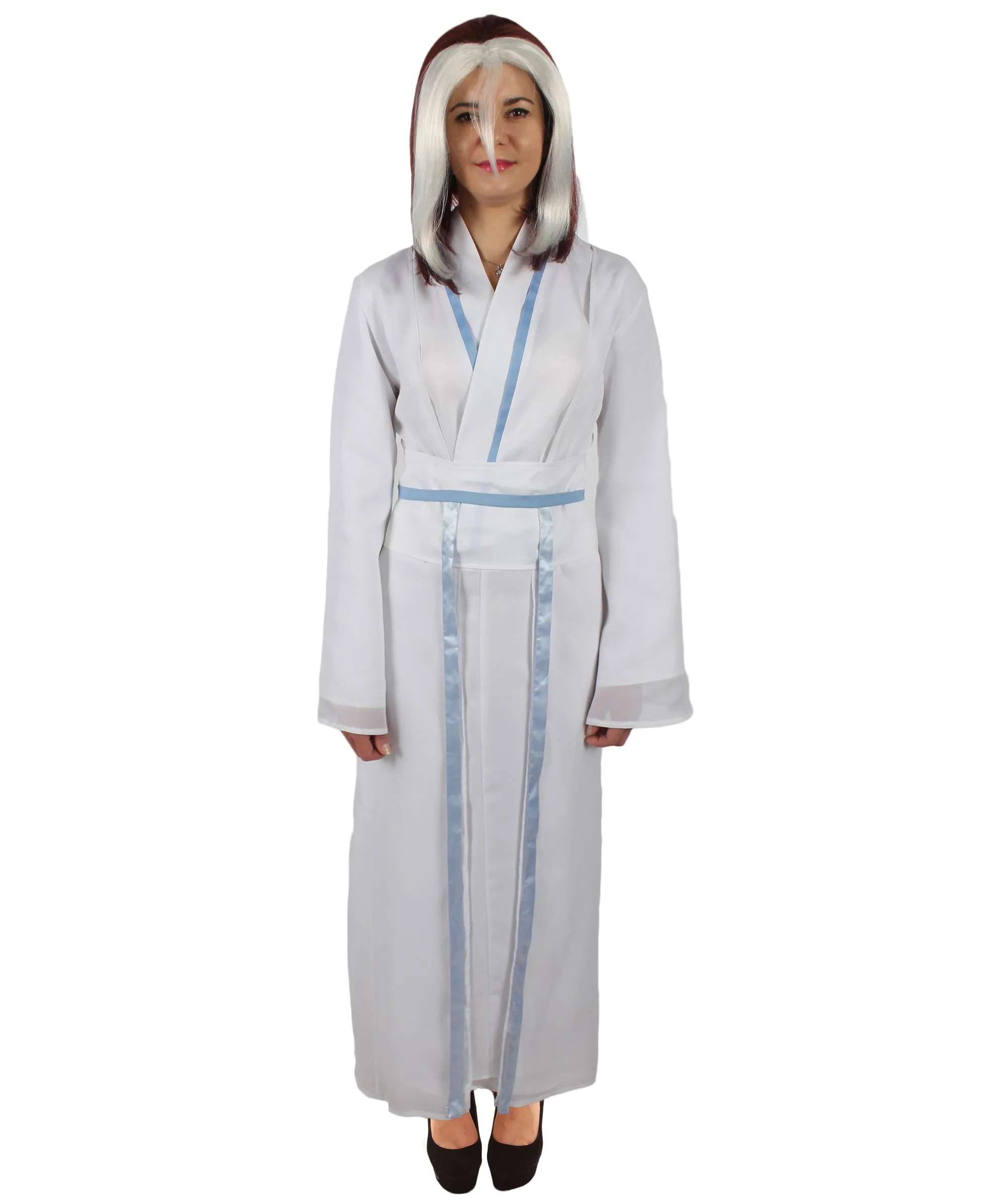 Adult Women’s Chinese Mythological Snake Animated Movie White & Silver Costume