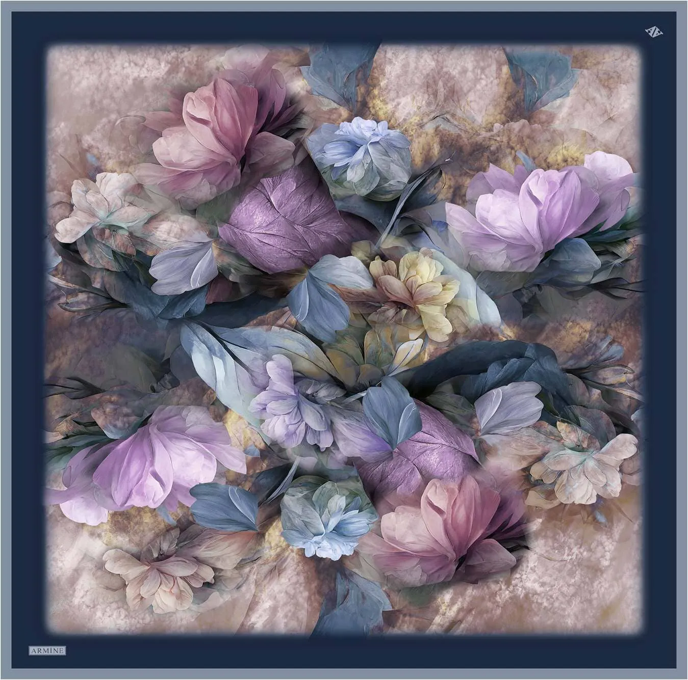 Armine Nocturne Floral Silk Scarf #32