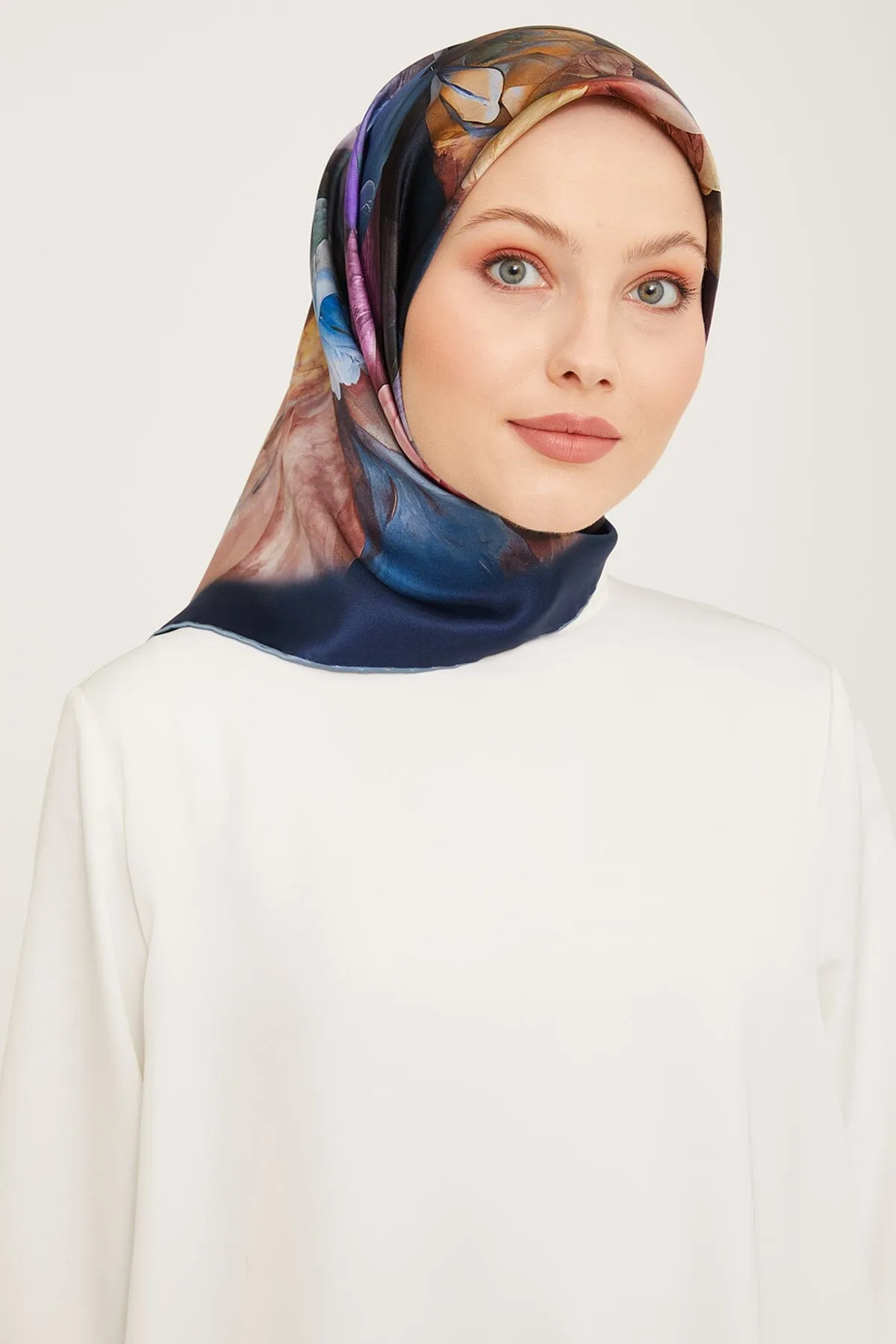 Armine Nocturne Floral Silk Scarf #32