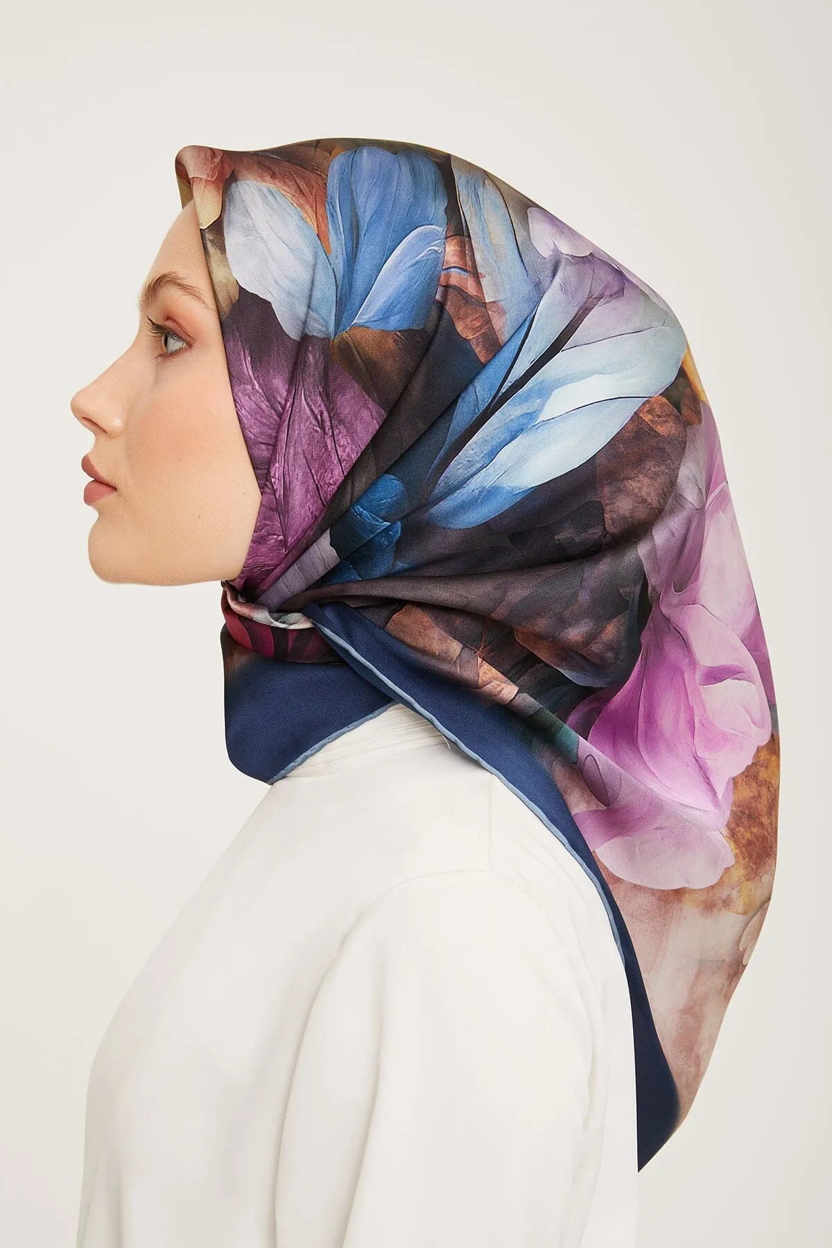 Armine Nocturne Floral Silk Scarf #32