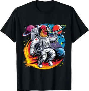 Astronaut Chicken Space Shirts Cosmic Galaxy Chicken Lover T-Shirt