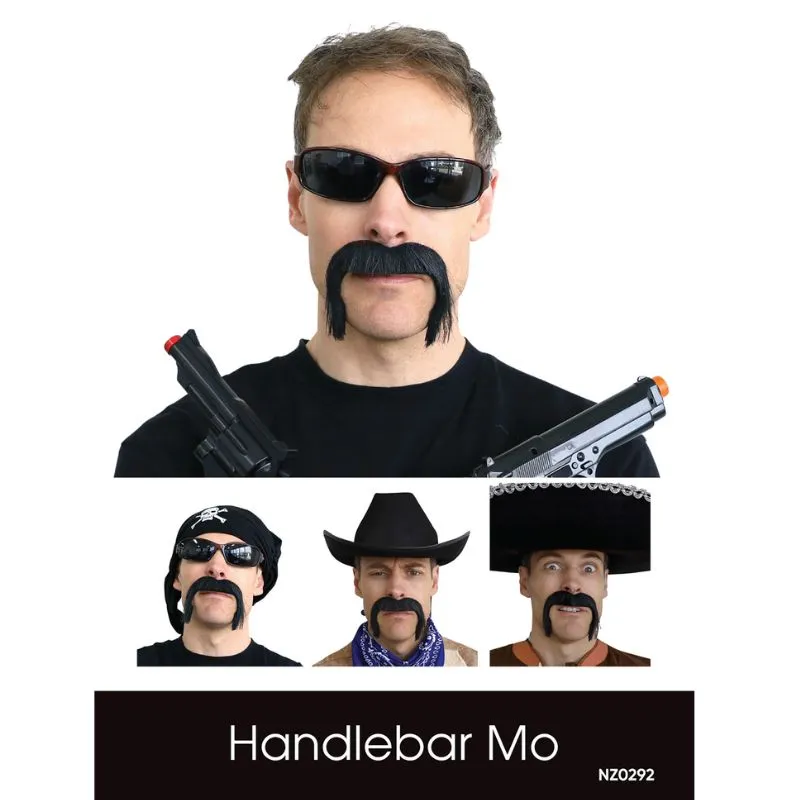 Black Handlebar Mo - Dr Toms