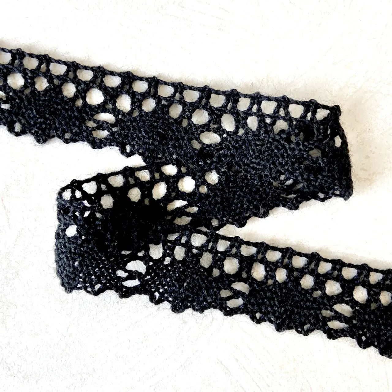 Black Vintage Wool Lace