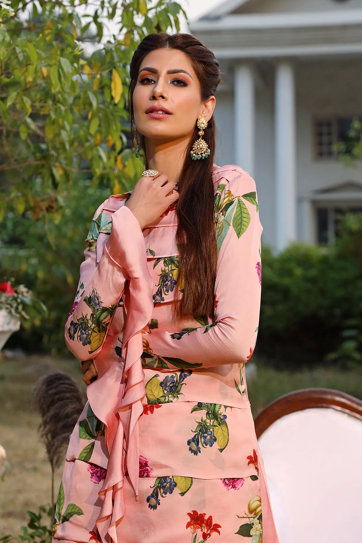 Blush printed kurti set
