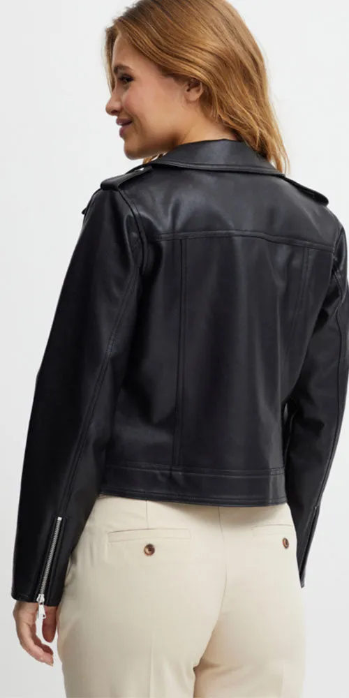 B.Young Faux Leather Biker Jacket