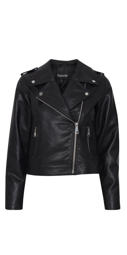 B.Young Faux Leather Biker Jacket