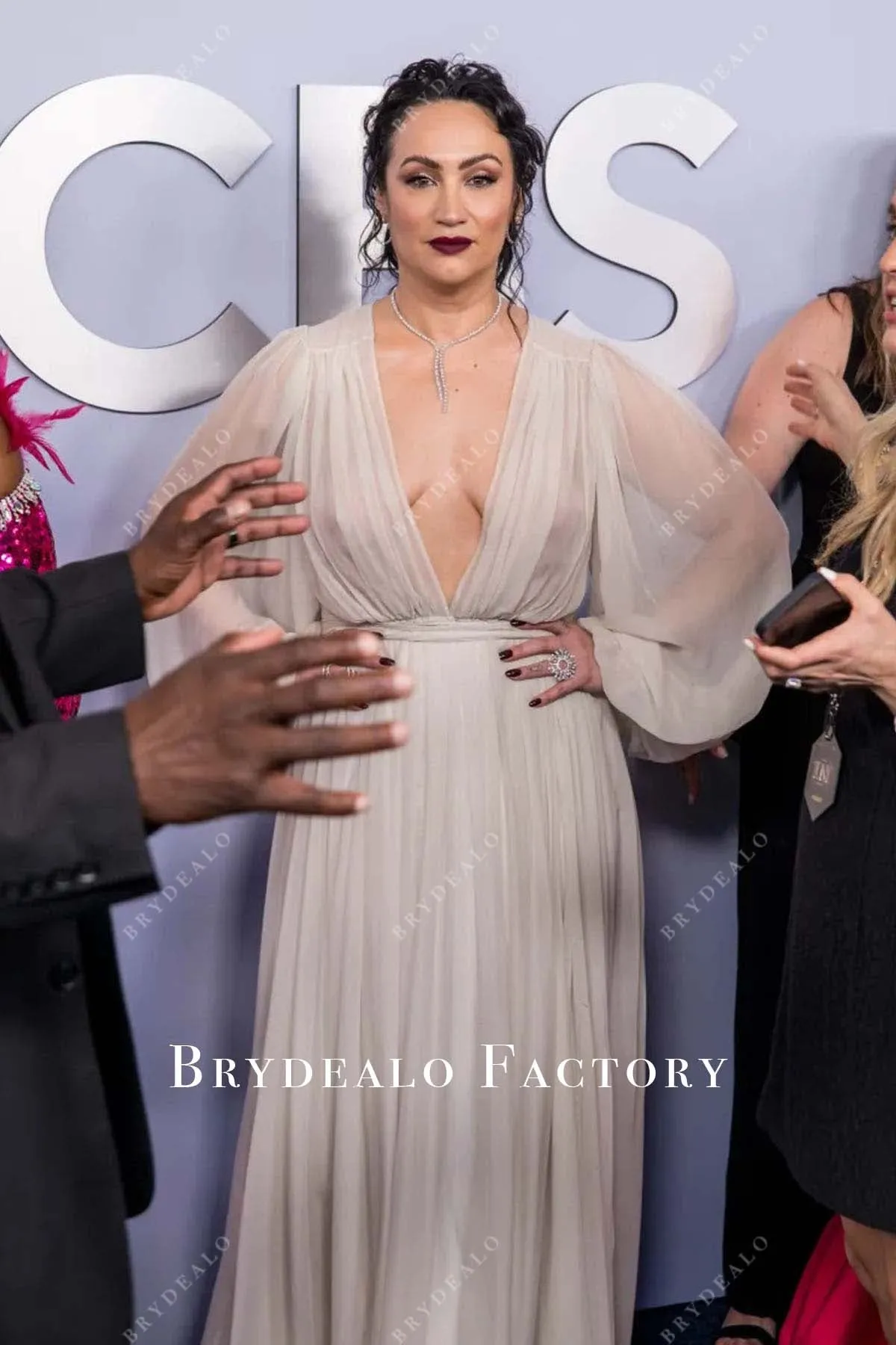 Eden Espinosa 2024 Tony Awards Ivory Chiffon Dress