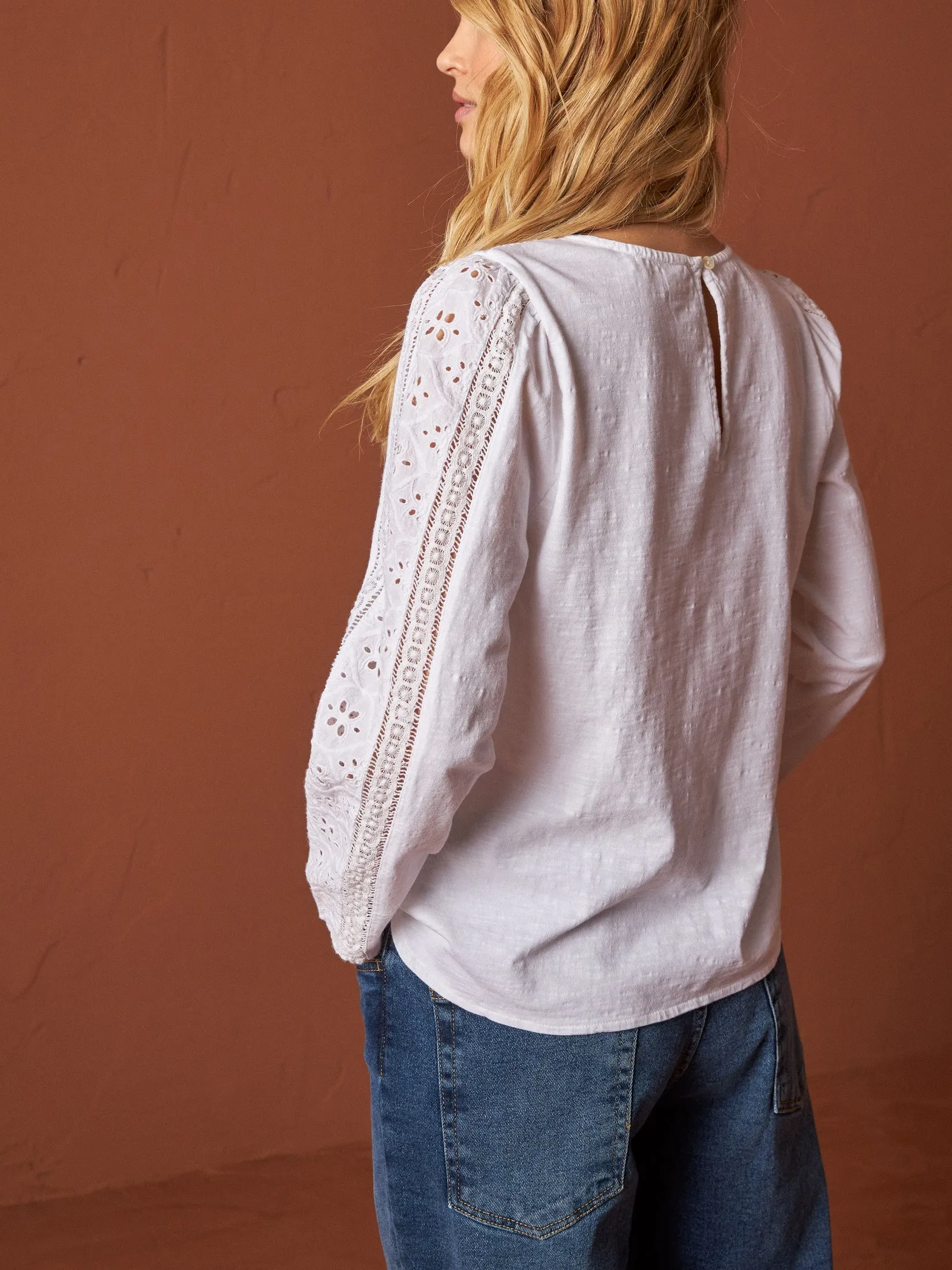 Embroidered Blouse White