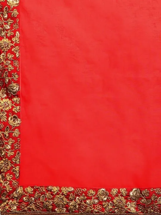 Embroidered Organza Saree
