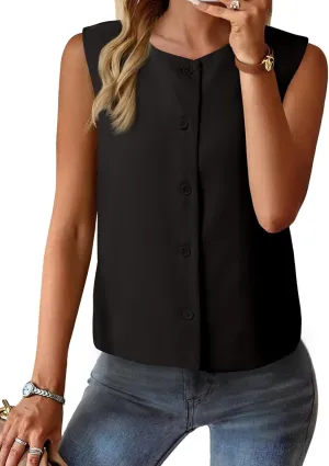 EVALESS Vest for Women 2025 Button Down Sleeveless Blazer Suit Vest Cropped Waistcoat Spring Summer Casual Outfits
