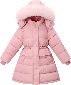 Girl Winter Coat Waterproof Puffer Jacket Hooded Outwear Kids Parka Warm Clothes