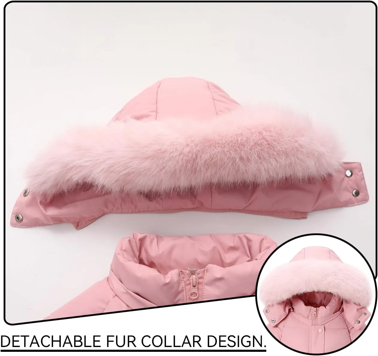 Girl Winter Coat Waterproof Puffer Jacket Hooded Outwear Kids Parka Warm Clothes