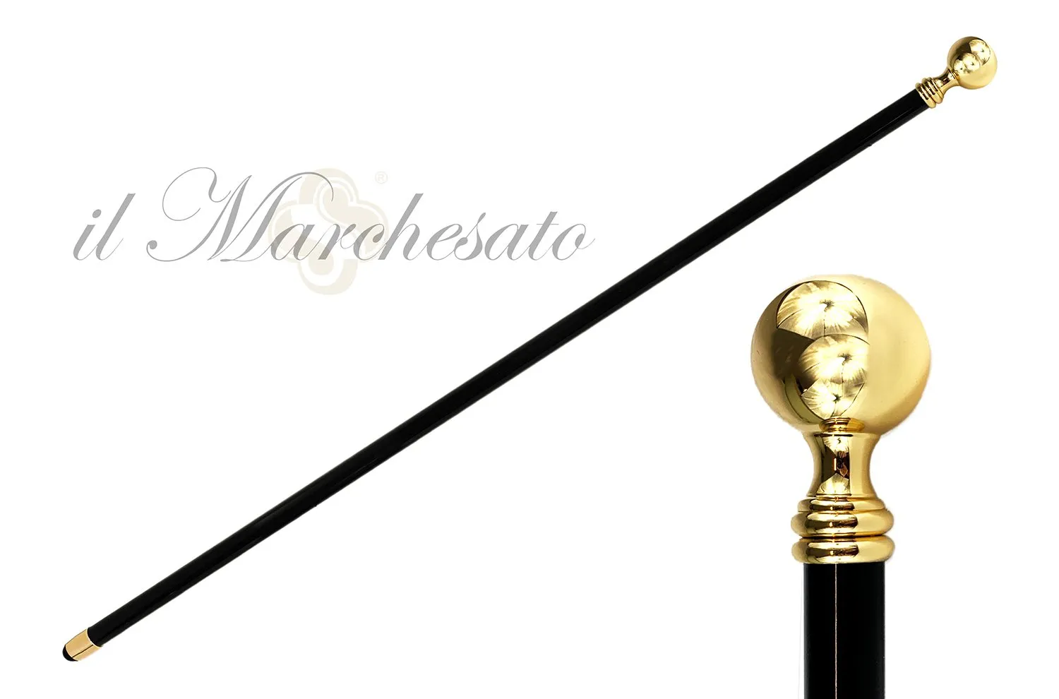 Gold Plated Round Ball Knob Style Cast Brass