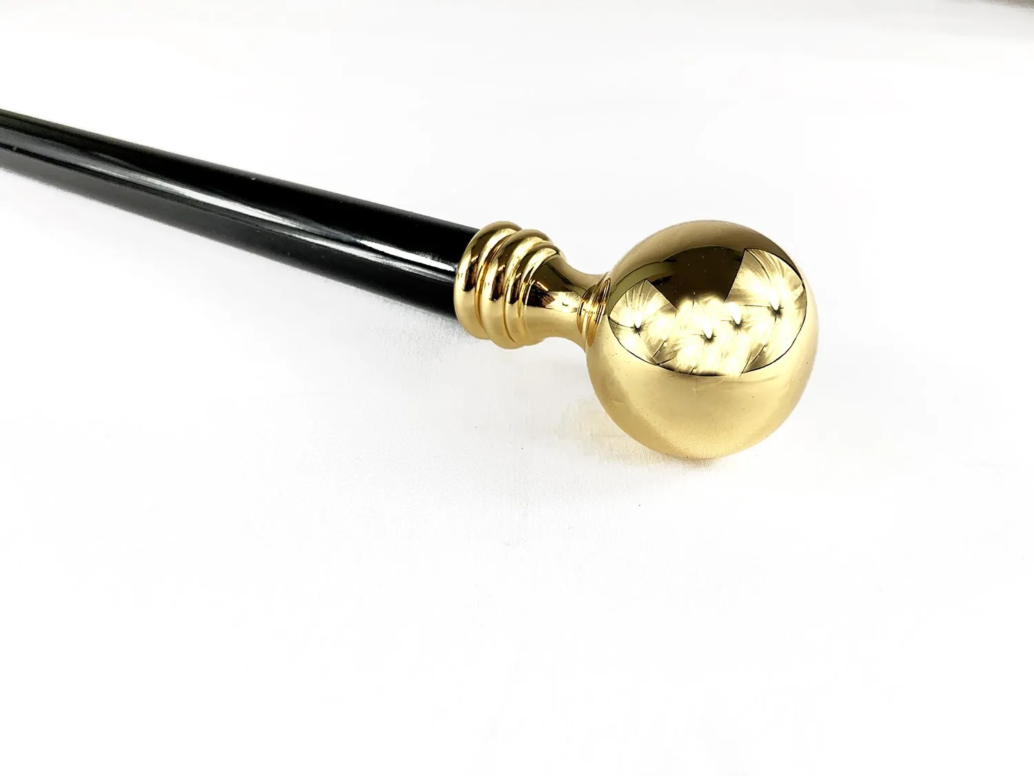 Gold Plated Round Ball Knob Style Cast Brass