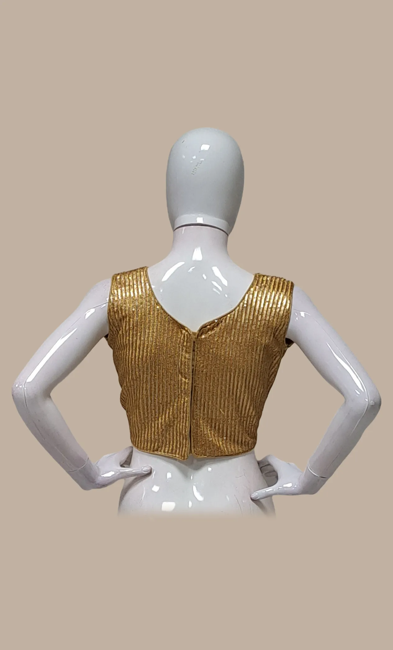 Gold Sequin Embroidered Blouse