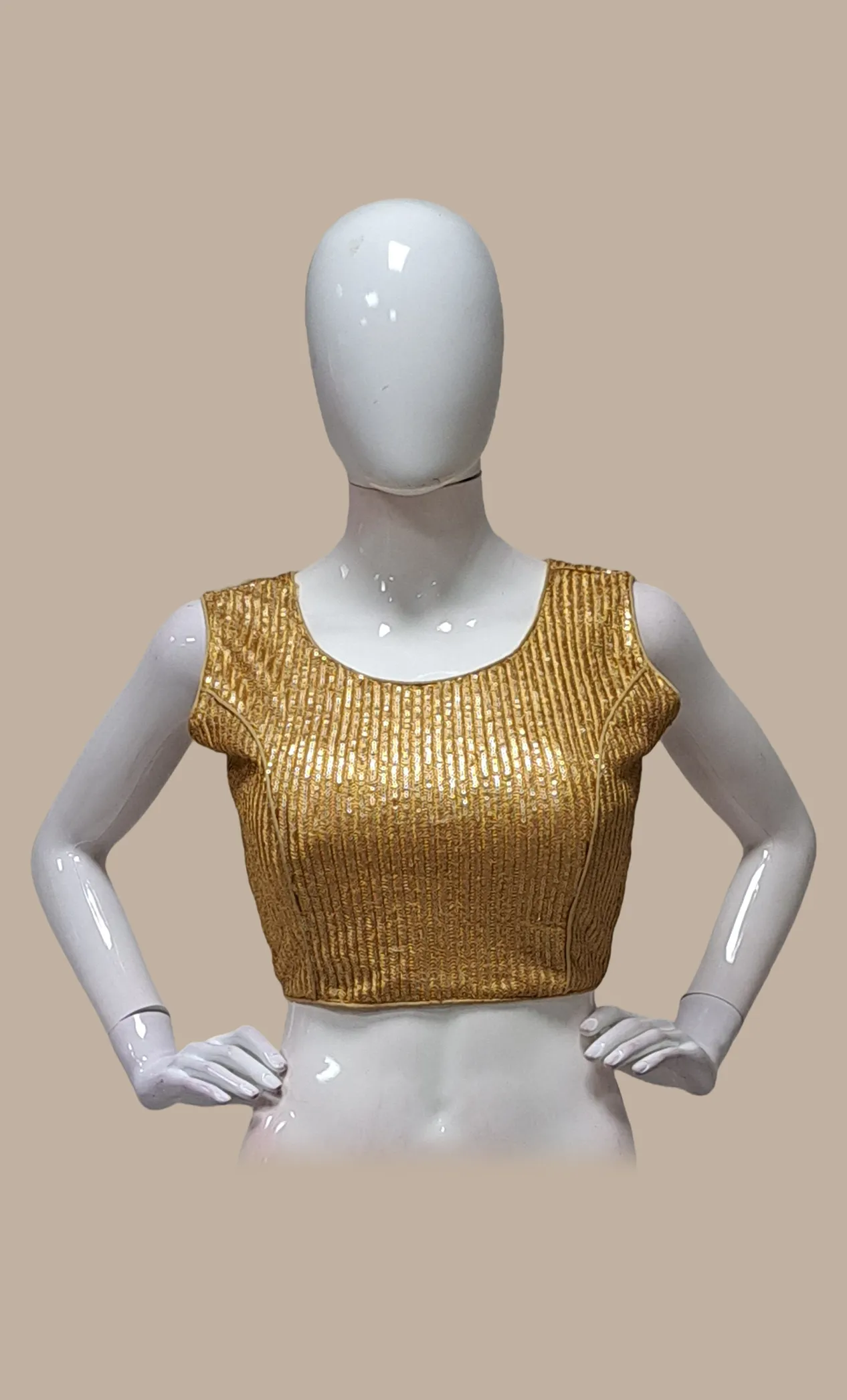 Gold Sequin Embroidered Blouse