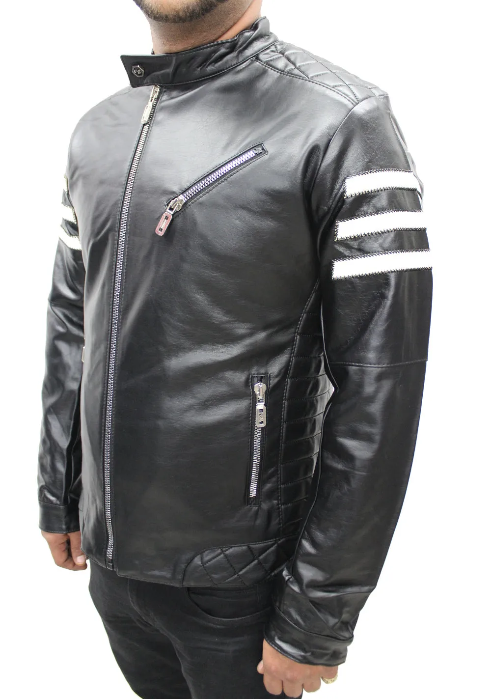 [Guzzi] Black Leather Jacket