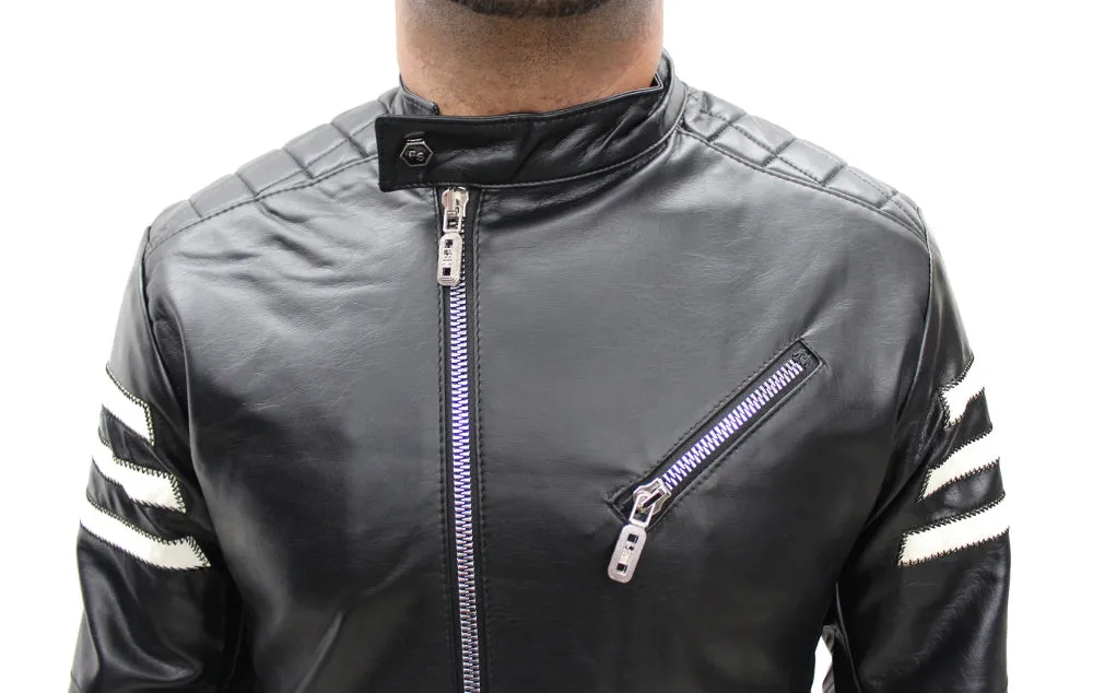 [Guzzi] Black Leather Jacket