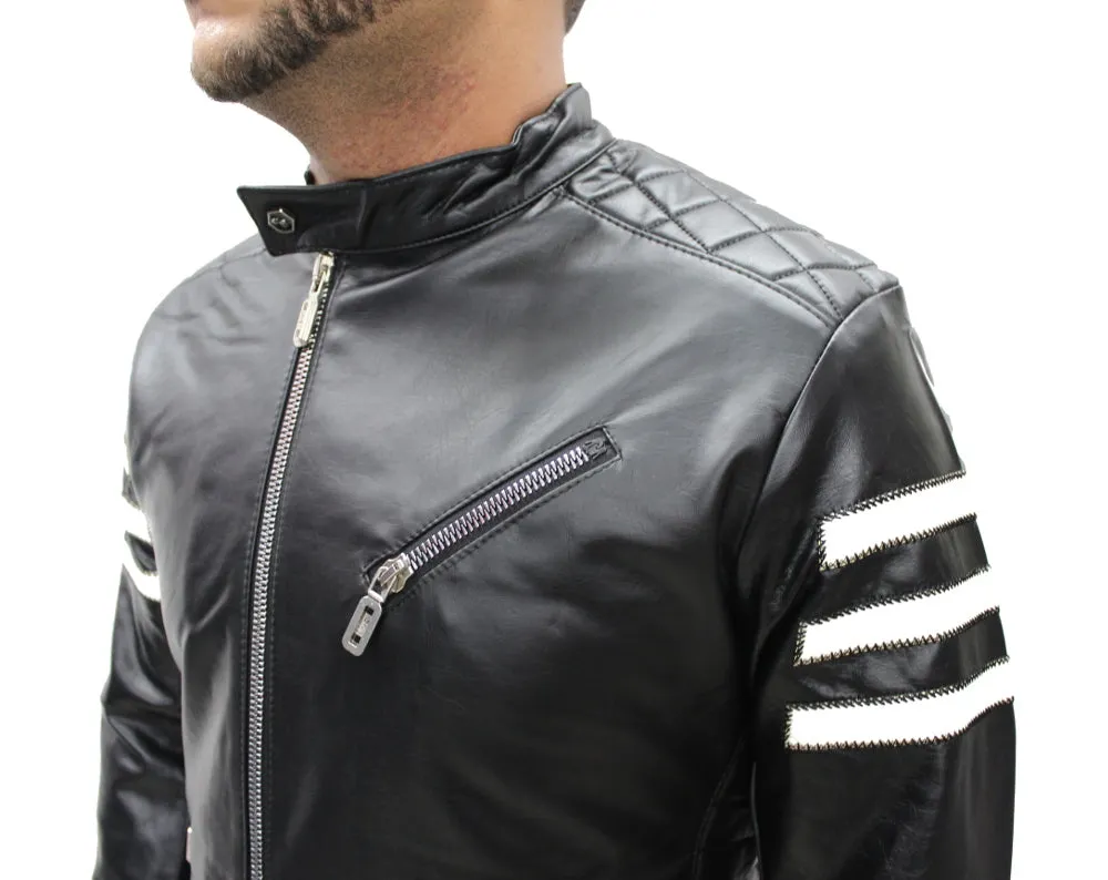 [Guzzi] Black Leather Jacket