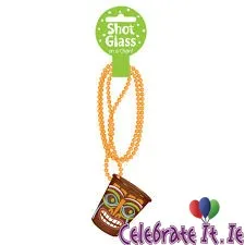 Hawaiian Totally Tiki Bead Chain with Shot Glass