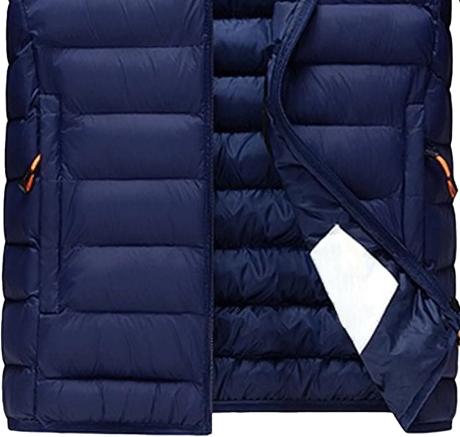 JEKE-DG Men's Removable Hooded Lightweight Puffer Jackets Waterproof Casual Down Coats Full Zip Slim Fit Quilted Coat