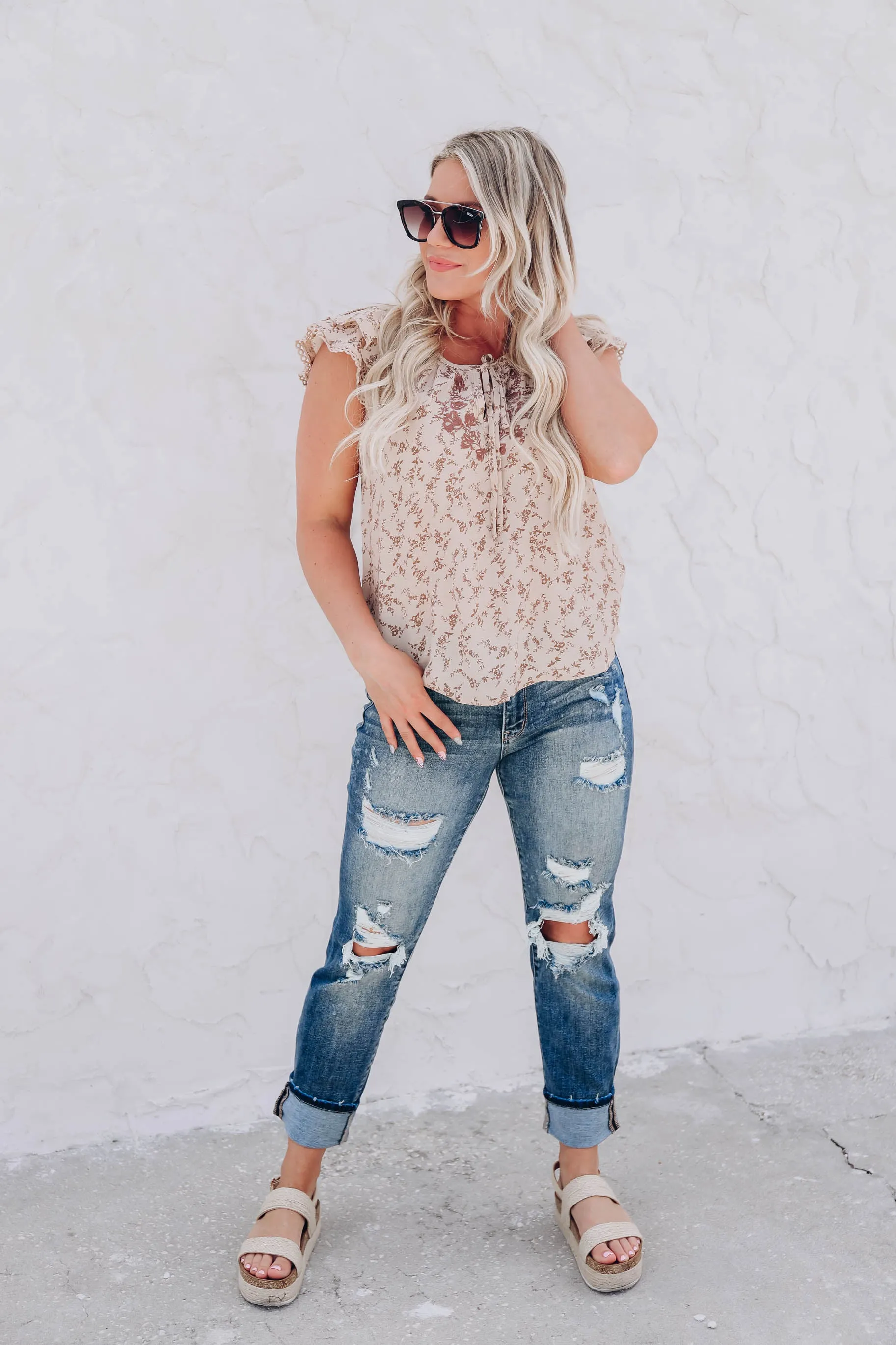 Lifted Spirit Floral Embroidered Blouse