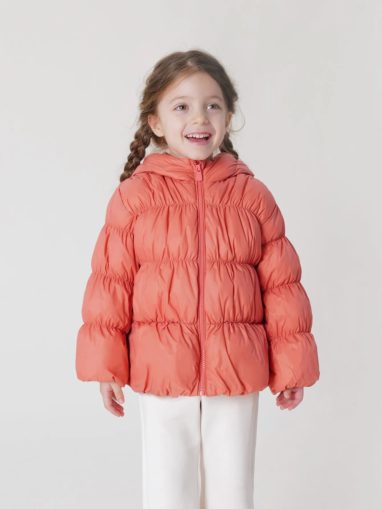 MARC & JANIE Girls Ultralight Little Ears Hooded Down Parka  231628