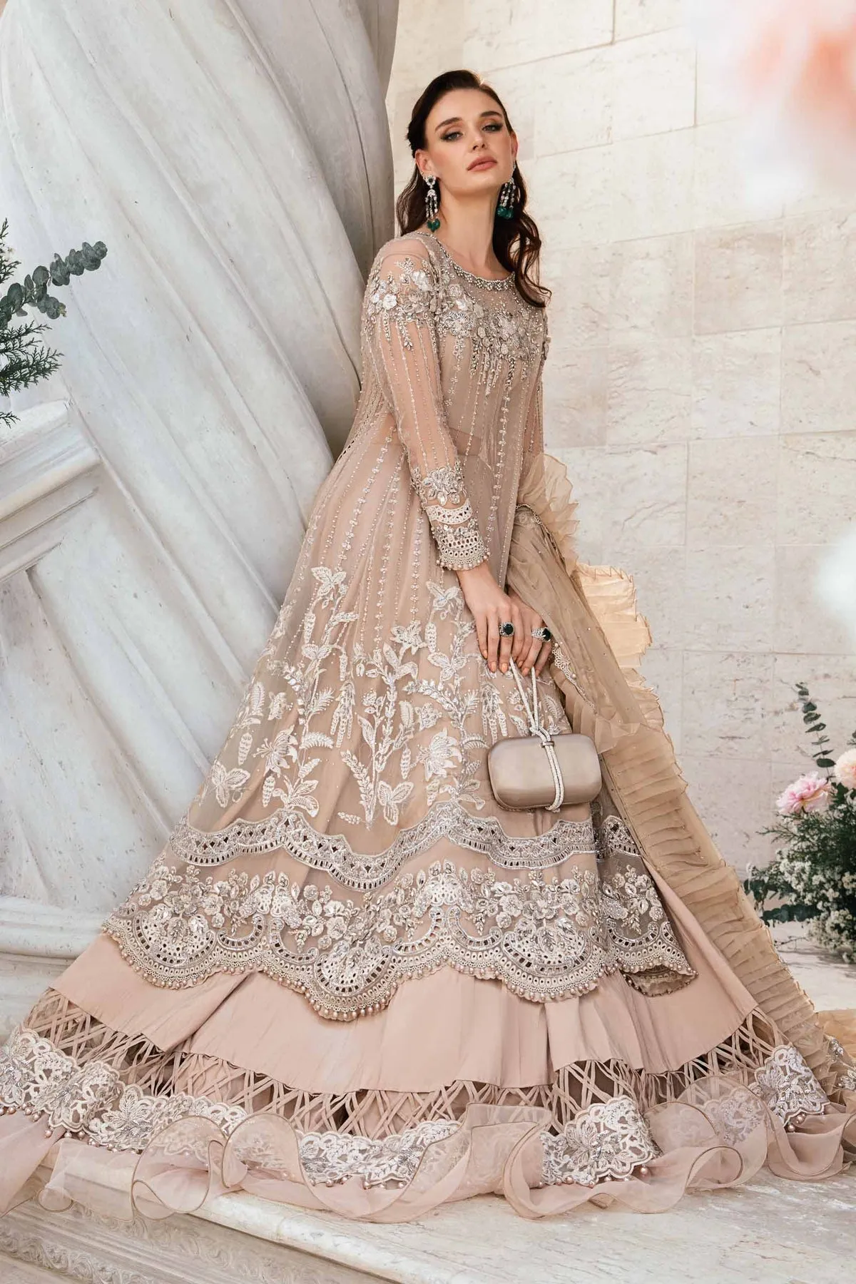 MARIA.B MBroidered Luxury Wedding Formals – Saree BD-2801