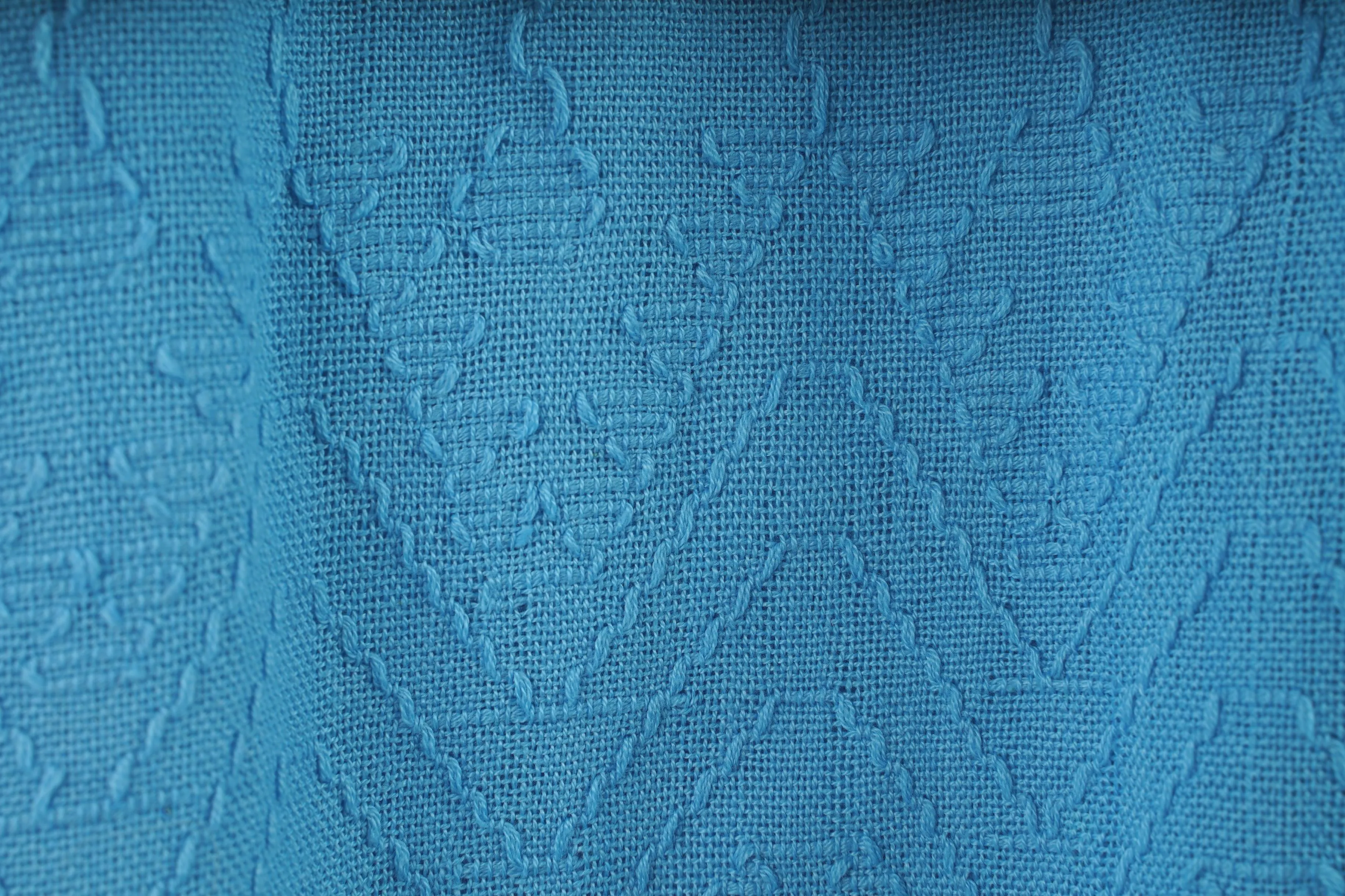 Martha Guatemalan Blouse in Cornflower Blue