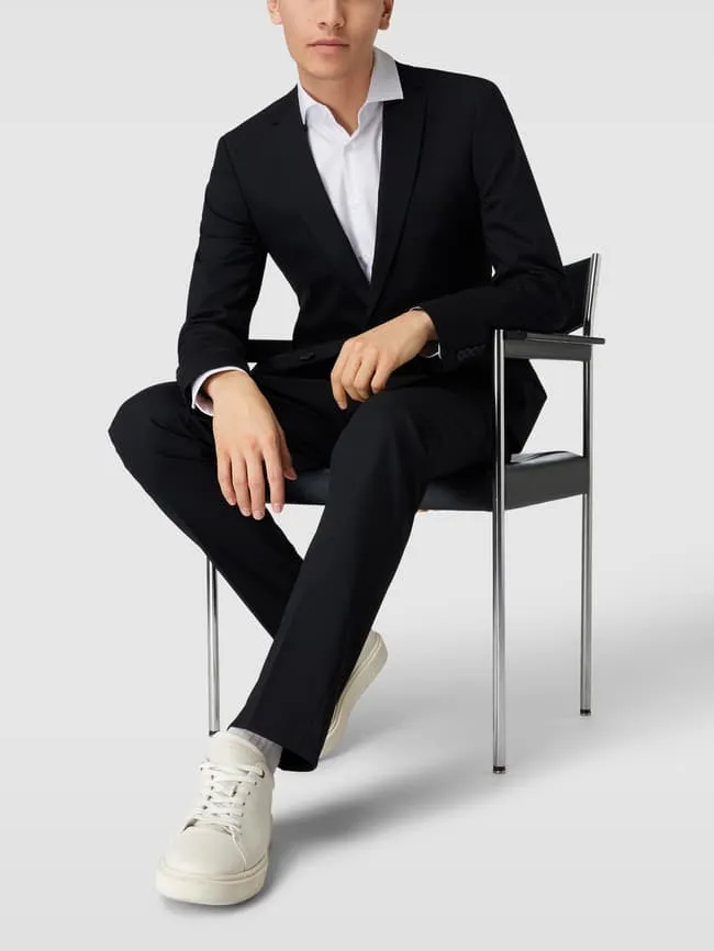 McNeal suit trousers with welt pockets, black