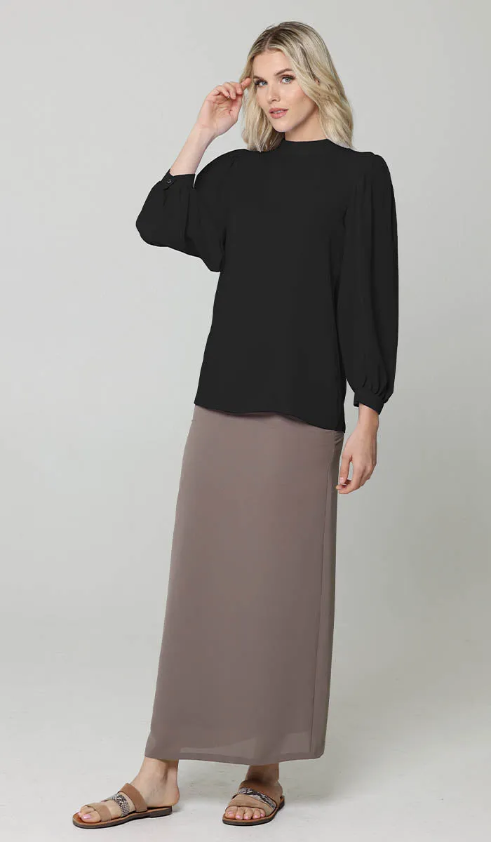 Nariman Essential Everyday Blouse - Black- Final Sale