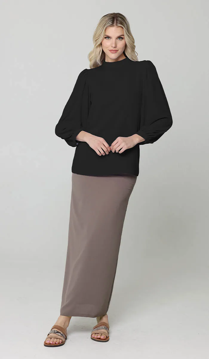 Nariman Essential Everyday Blouse - Black- Final Sale