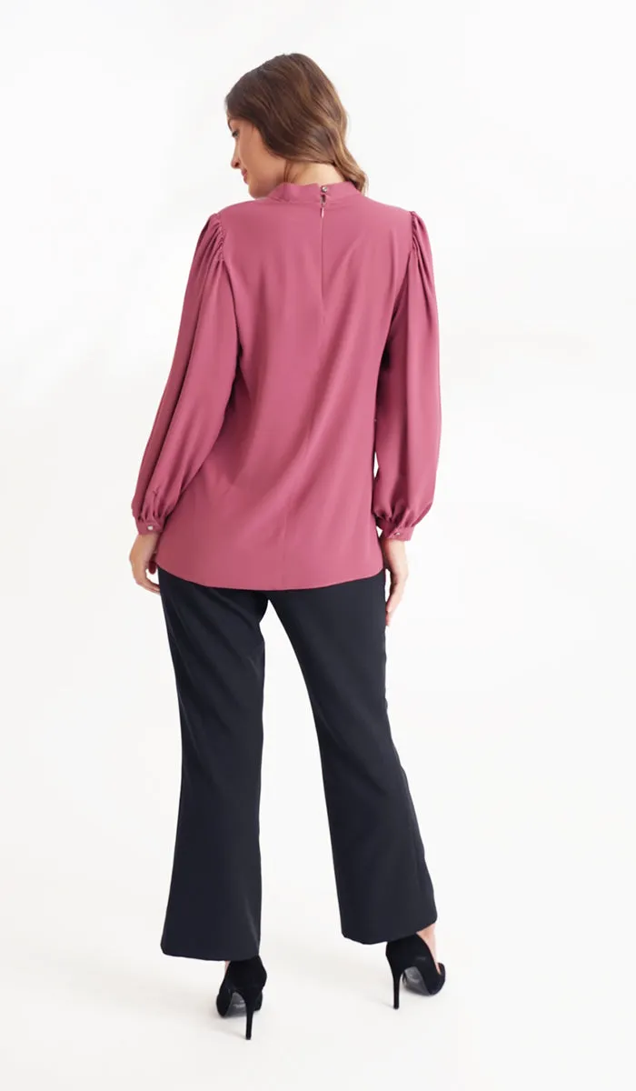 Nariman Essential Everyday Blouse - Brick - Final Sale