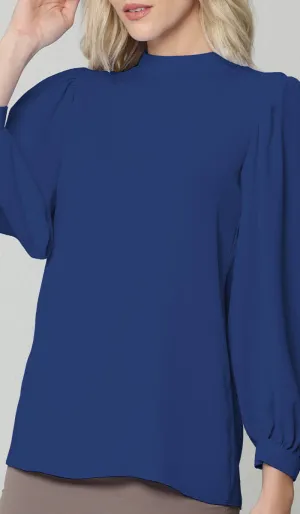 Nariman Essential Everyday Blouse - Navy Blue - Final Sale