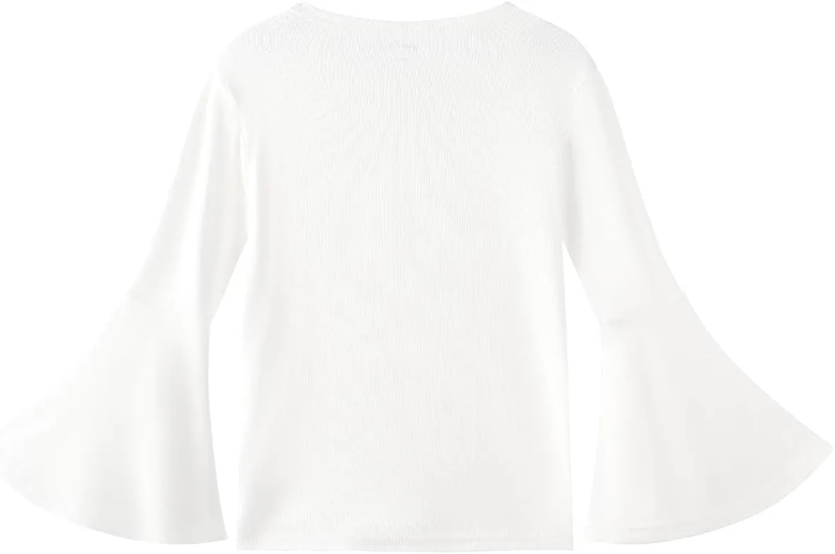 Noomelfish Girls Long Bell Sleeve Top Cute Western Shirts Blouse (5-12 Years)