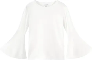 Noomelfish Girls Long Bell Sleeve Top Cute Western Shirts Blouse (5-12 Years)