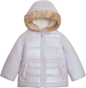 OSHKOSH B'GOSH Girls' Warm Winter Parka Coat with Faux Fur Sherpa-Lined Hood