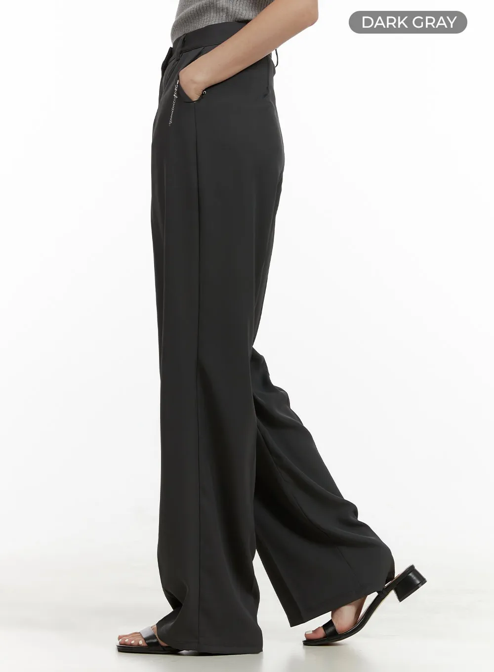 Pintuck Straight Trousers OU411