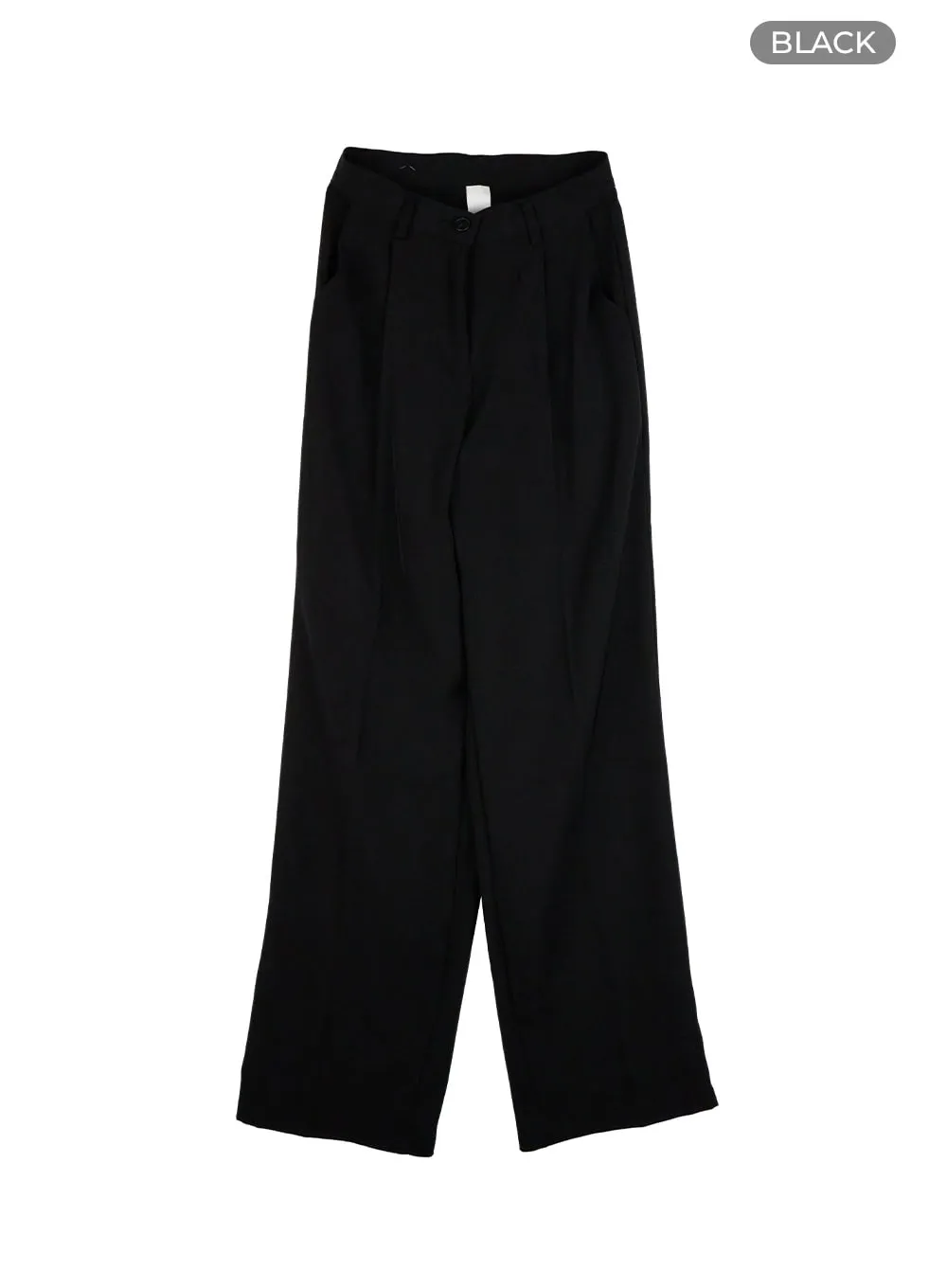 Pintuck Straight Trousers OU411