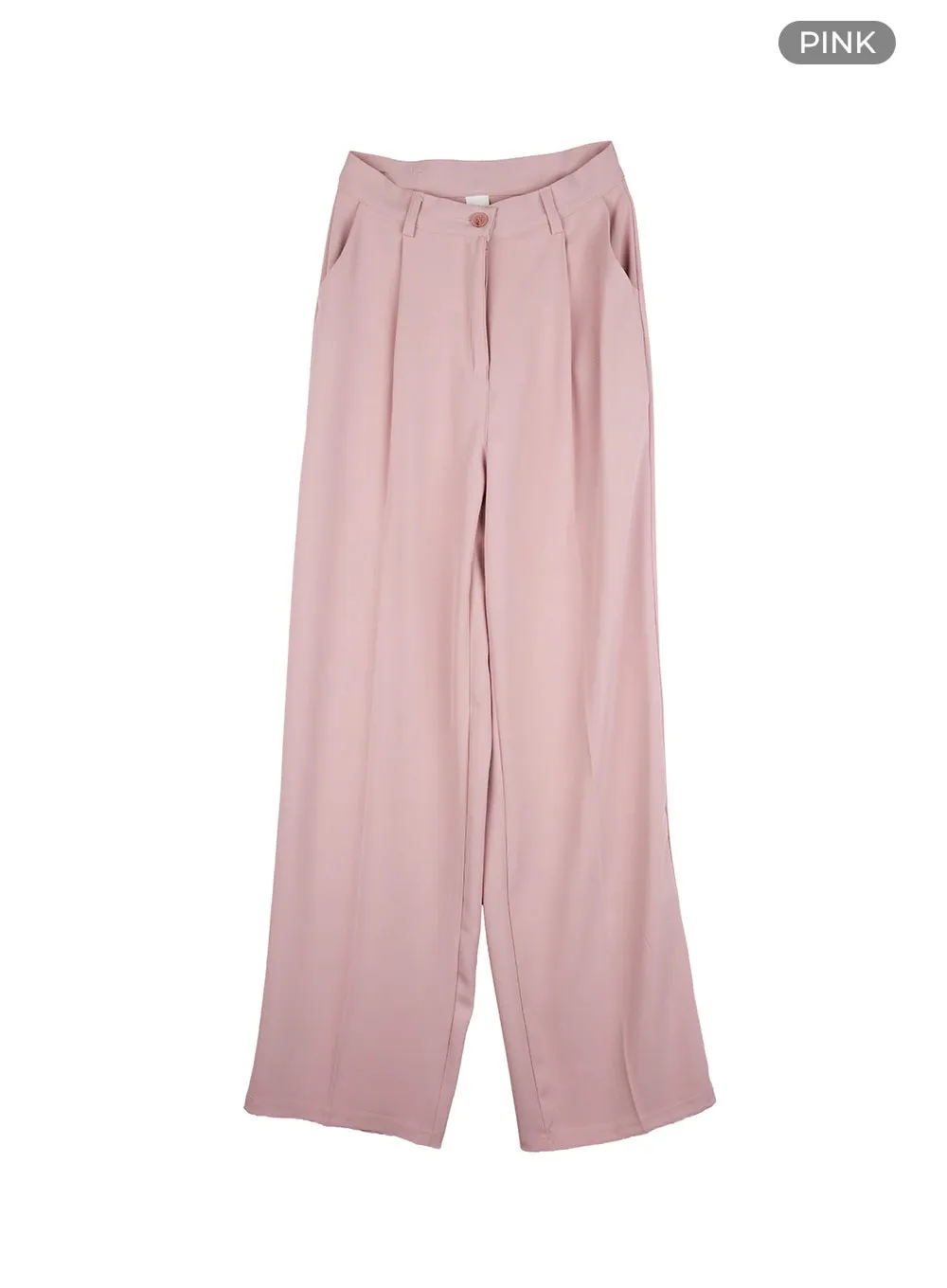 Pintuck Straight Trousers OU411